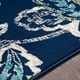 preview thumbnail 6 of 13, Micaela Navy Floral Area Rug - 6'7" x 9'6"