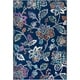 preview thumbnail 1 of 13, Micaela Navy Floral Area Rug - 6'7" x 9'6" 6'7" x 9'6" - Navy