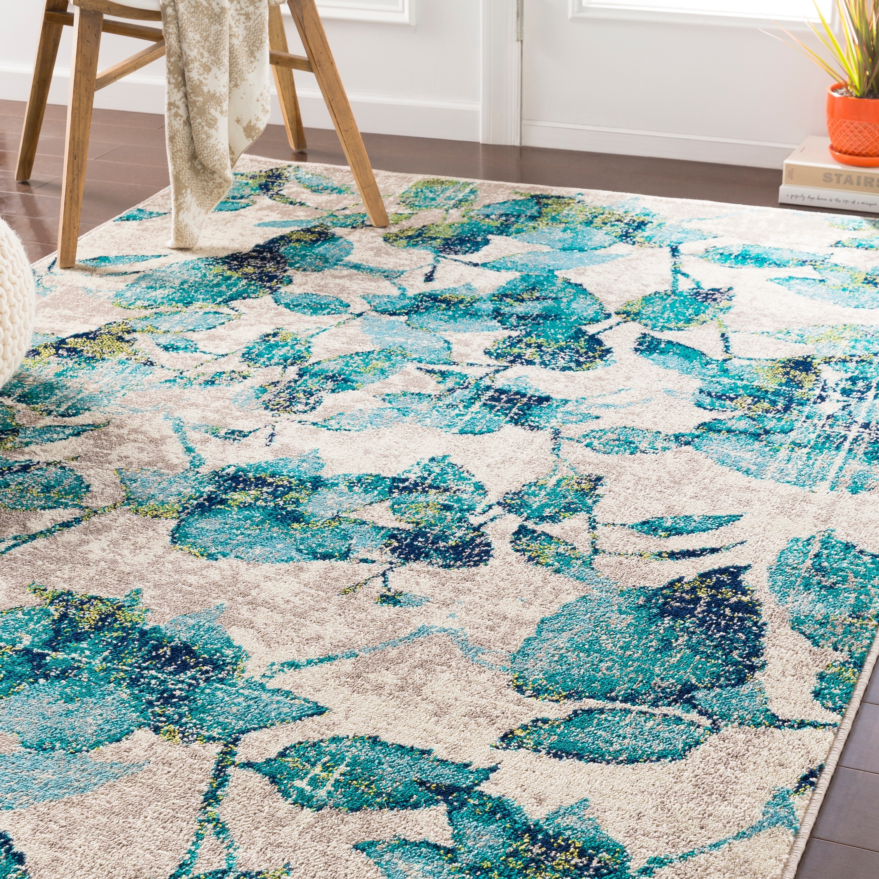 Orazio Teal Fl Area Rug 8 10 X 12 9 On Orazio Teal Fl Area Rug 8 10