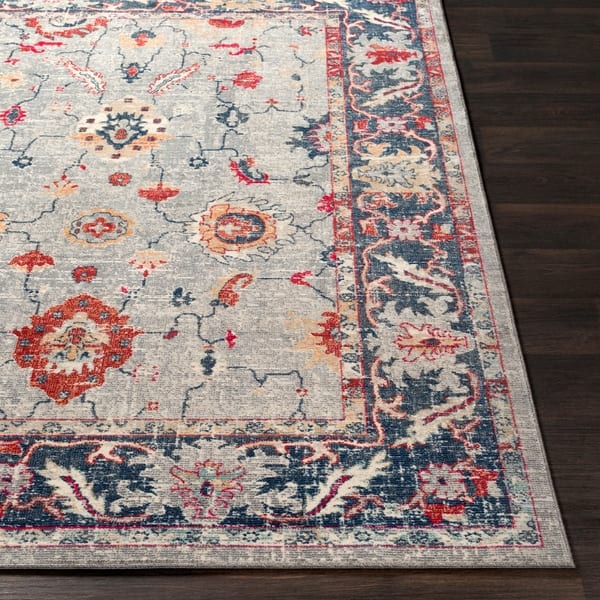 Chauncey Grey Red Updated Traditional Area Rug 7 10 X 10 3 On Sale Overstock 22402297
