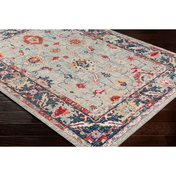 Chauncey Grey Red Updated Traditional Area Rug 7 10 X 10 3 On Sale Overstock 22402297