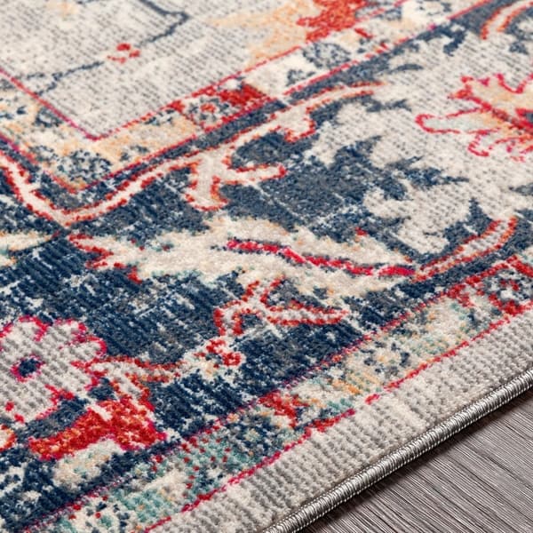Chauncey Grey Red Updated Traditional Area Rug 7 10 X 10 3 On Sale Overstock 22402297