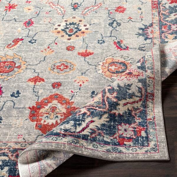 Chauncey Grey Red Updated Traditional Area Rug 7 10 X 10 3 On Sale Overstock 22402297