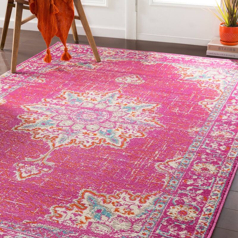 Fuchsia Rugs Sheridan Traditional Fuchsia Accent Rug - 2' x 3' - Overstock - 22402593