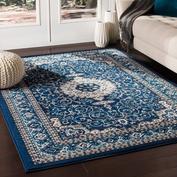 Shop Phaenna Traditional Navy Area Rug - 5'3