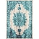preview thumbnail 9 of 13, Benigno Traditional Teal Area Rug - 5' 3" x 7' 6"