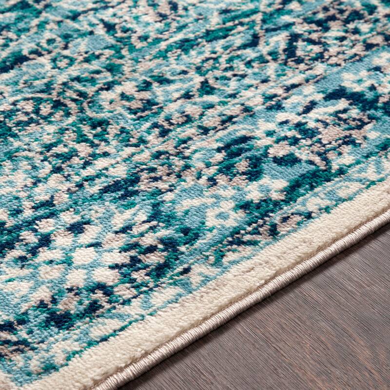 Benigno Traditional Teal Area Rug - 5' 3" x 7' 6"