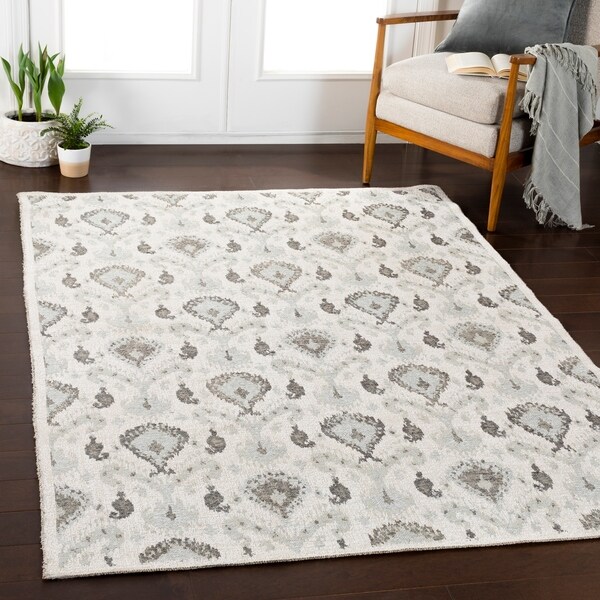Kathrine Blue & Gray Ikat Area Rug - 5'3" x 7'3"