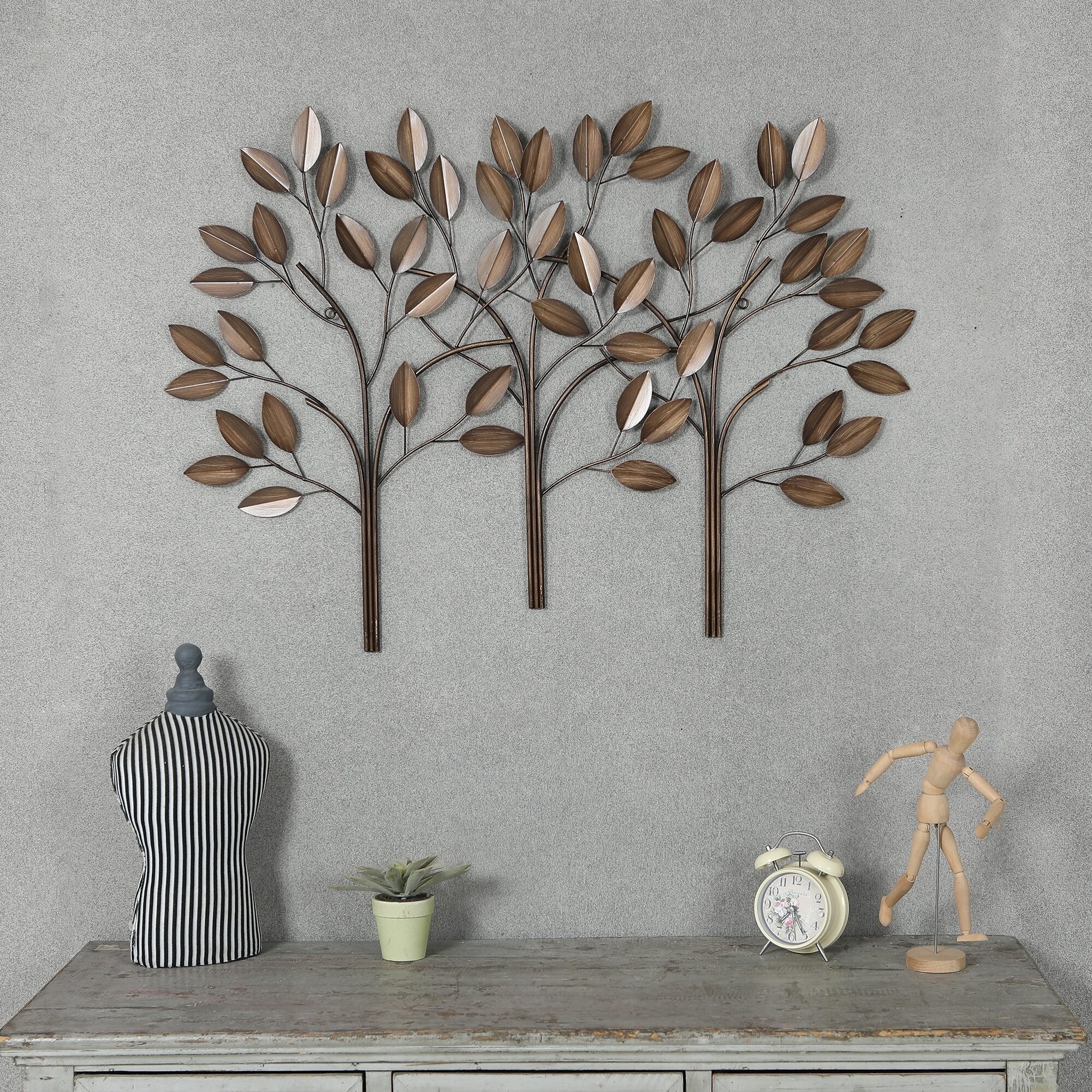 Metal Trees Wall Decor Brown Medium eBay
