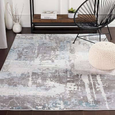 Artistic Weavers Turing Contemporary Abstract Grey & Blue Area Rug