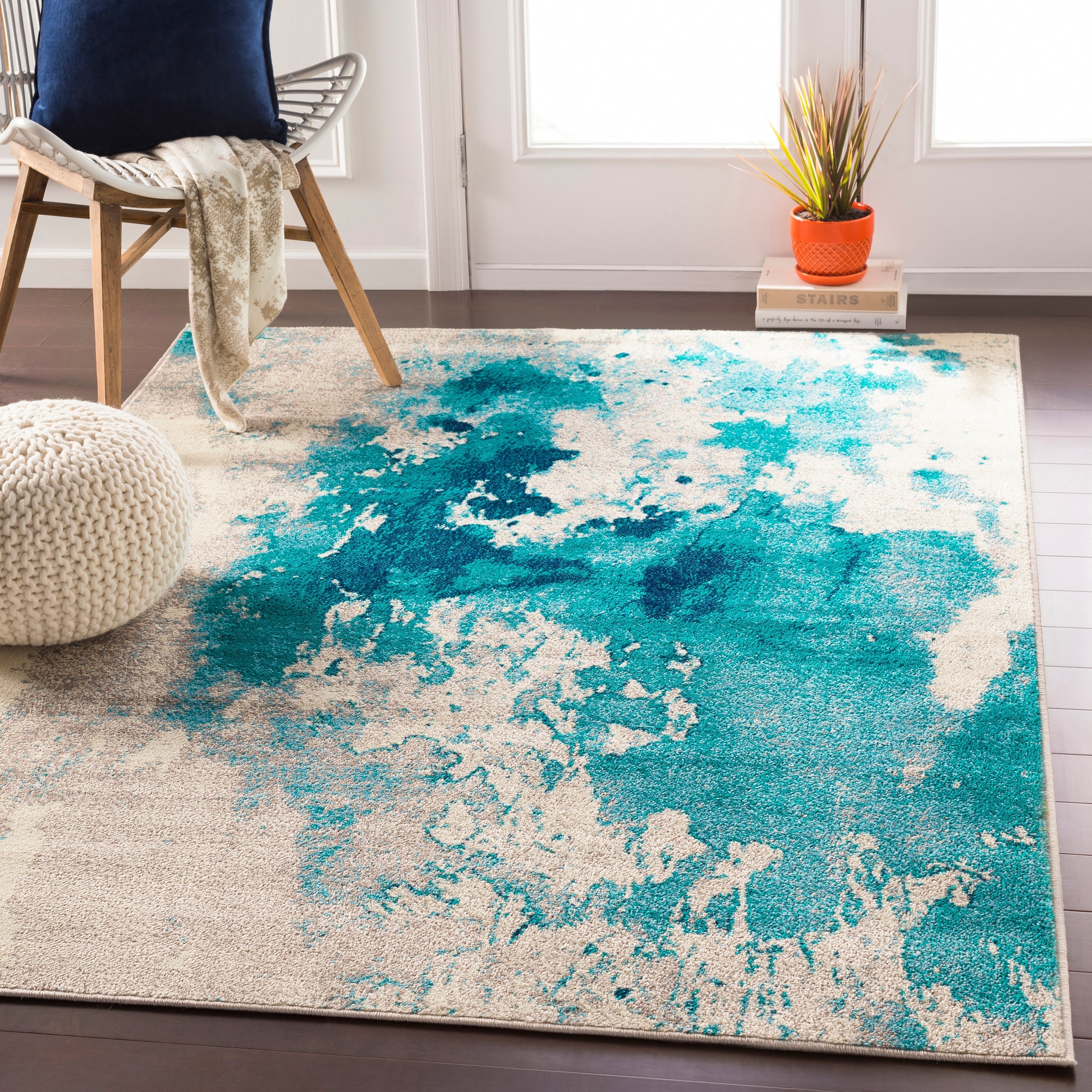 teal area rugs canada