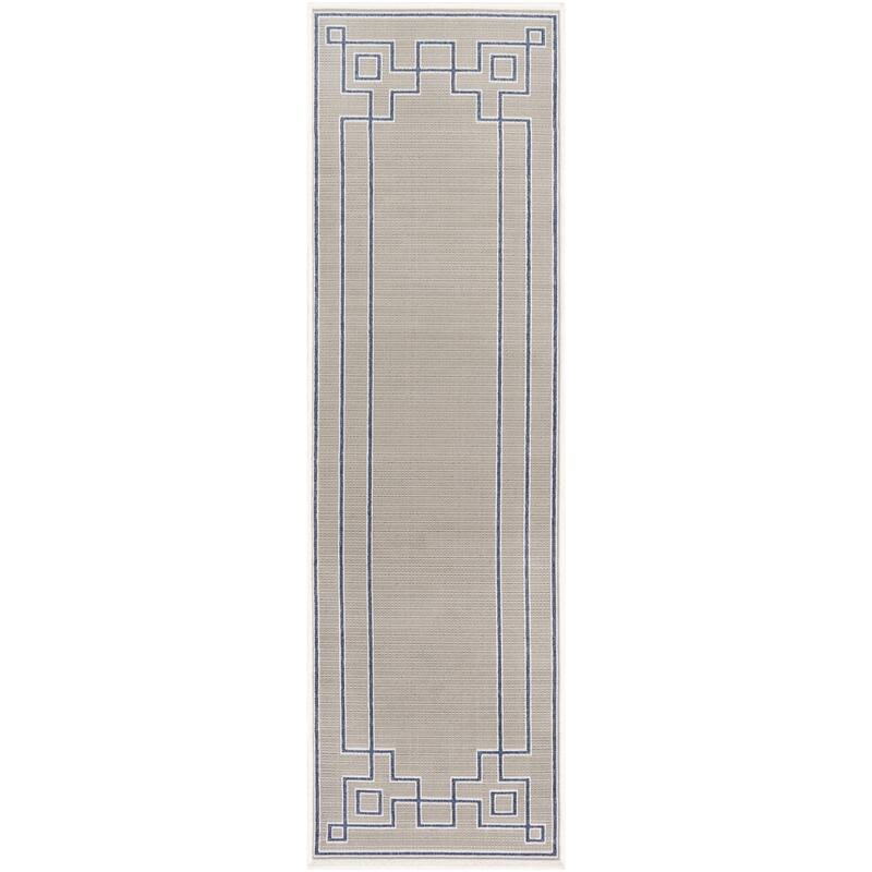 Livabliss Odette Greek Key Border Indoor/ Outdoor Area Rug