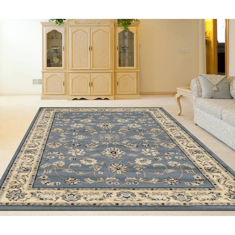 Admire Home Living Artisan Traditional Oriental Scroll Pattern Area Rug