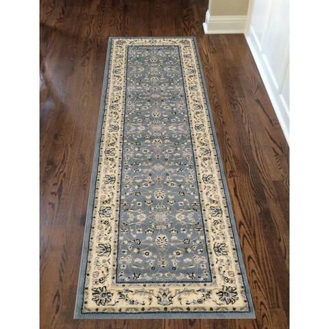 Admire Home Living Artisan Traditional Oriental Scroll Pattern Area Rug