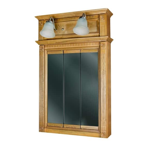 Oak Medicine and Light Bar Set Bed Bath & Beyond 22403816