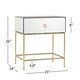 Wade Mirrored Accent Table with Gold Finish Base by iNSPIRE Q Bold - Thumbnail 9