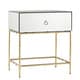 Wade Mirrored Accent Table with Gold Finish Base by iNSPIRE Q Bold - Thumbnail 2