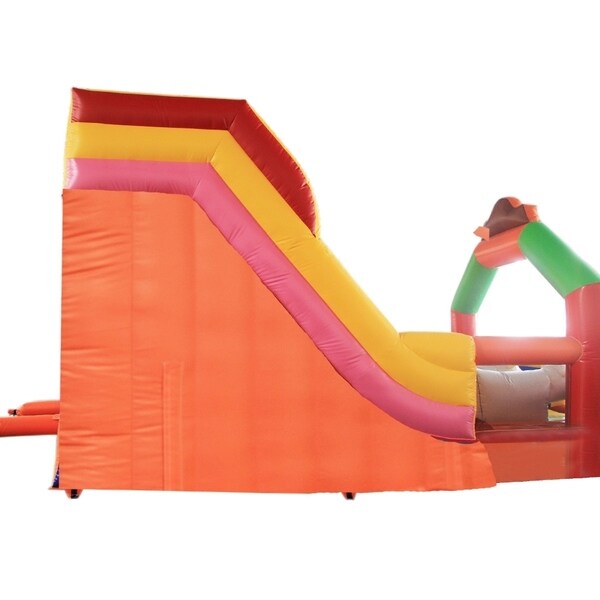 aleko commercial grade outdoor inflatable bounce house water slide with pool and blower