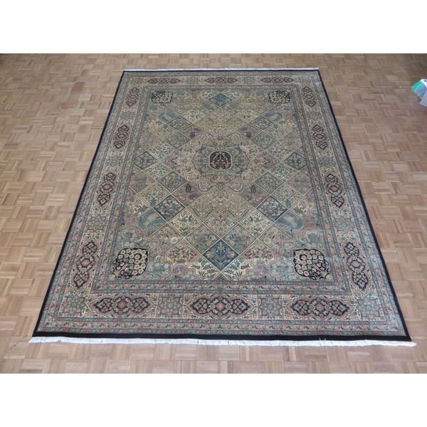 slide 1 of 12, Hand Knotted Multi Colored Bakhtiari with Wool Oriental Rug - 9'1" x 12'