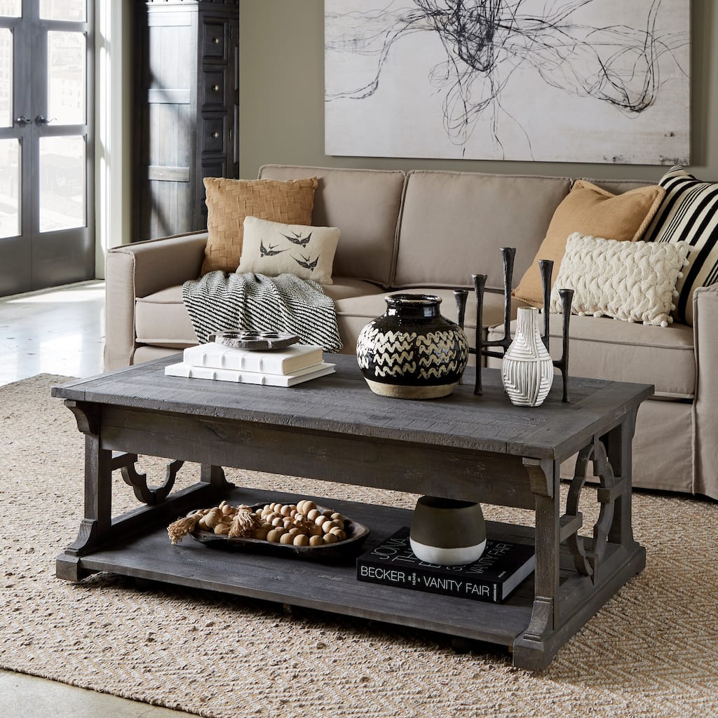 Norwood Rustic Grey Lift Top Coffee Table with Casters - Overstock ...