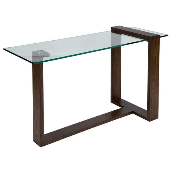 Shop Bristow Modern Acorn Wood And Glass Entryway Sofa Table On