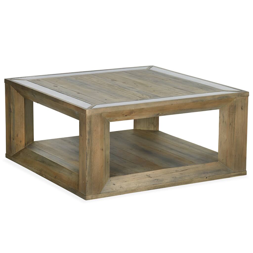 Brunswick Farmhouse Square Coffee Table with Casters