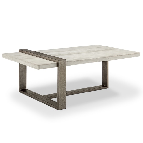 Shop Wiltshire Modern Marble Veneer and Metal Coffee Table ...