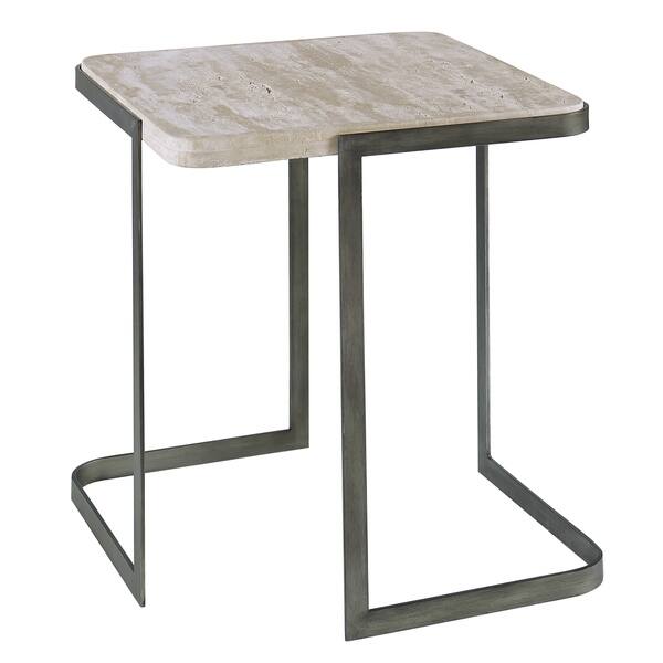 Deaton Contemporary Natural Travertine End Table On Deaton Contemporary Natural Travertine