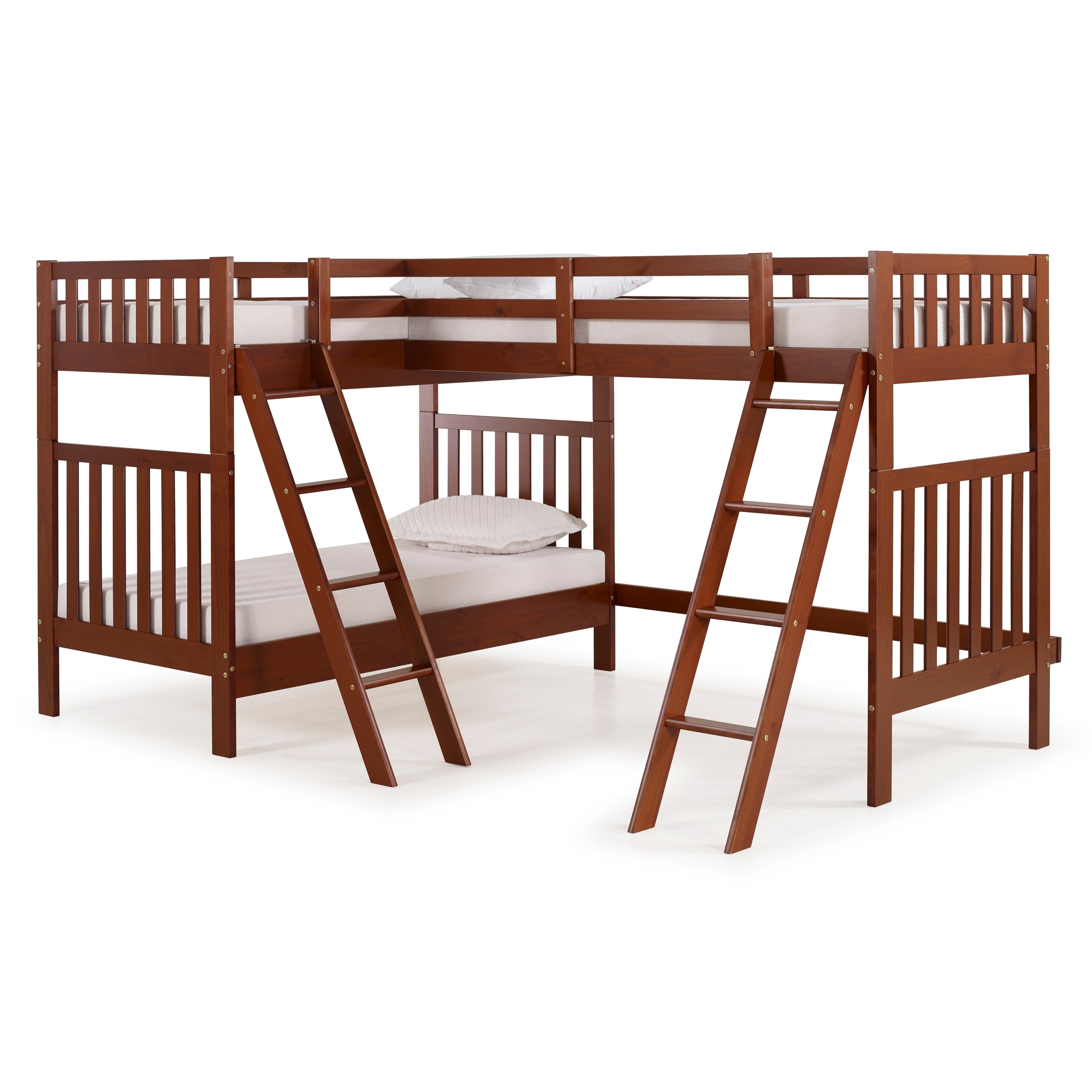 wood bunk bed full over twin