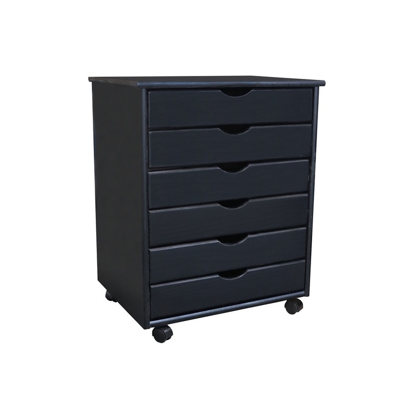 Adeptus 6 drawer solid on sale wood roll cart