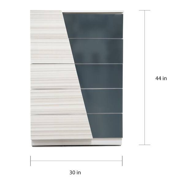 Shop Best Master Furniture Zebra Gray 5 Drawer Chest Free