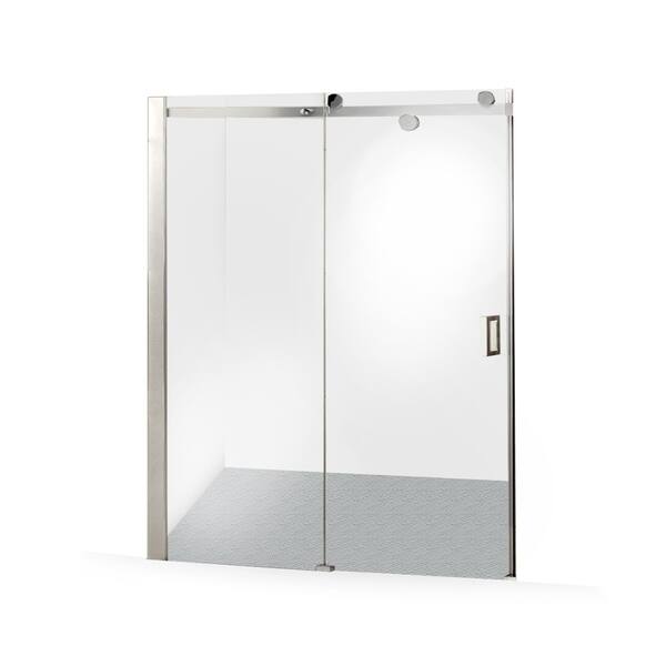 Shop Aleko Glass Sliding Shower Door 48 X 72 Inches Stainless