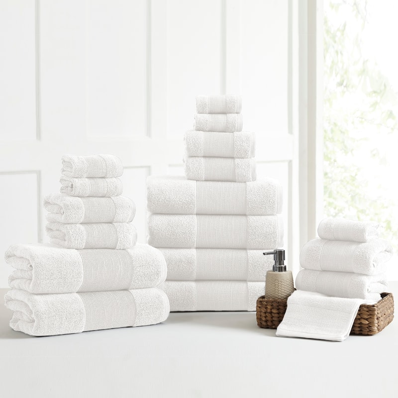 Modern Threads Air Cloud 18-Piece Bath Towel Set - White