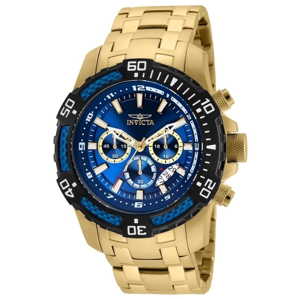 invicta pro diver blue gold