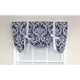 preview thumbnail 6 of 5, RLF Home Ozbourne 50-inch Window Valance Navy - Tie Up