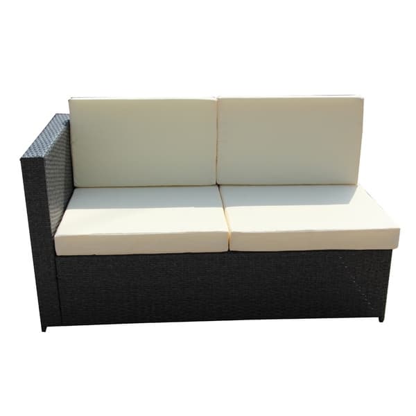 Shop Aleko Patio Rattan Furniture Corner Sofa Set With Storage