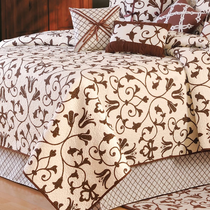 Seraphina Cotton Brown Quilt Set