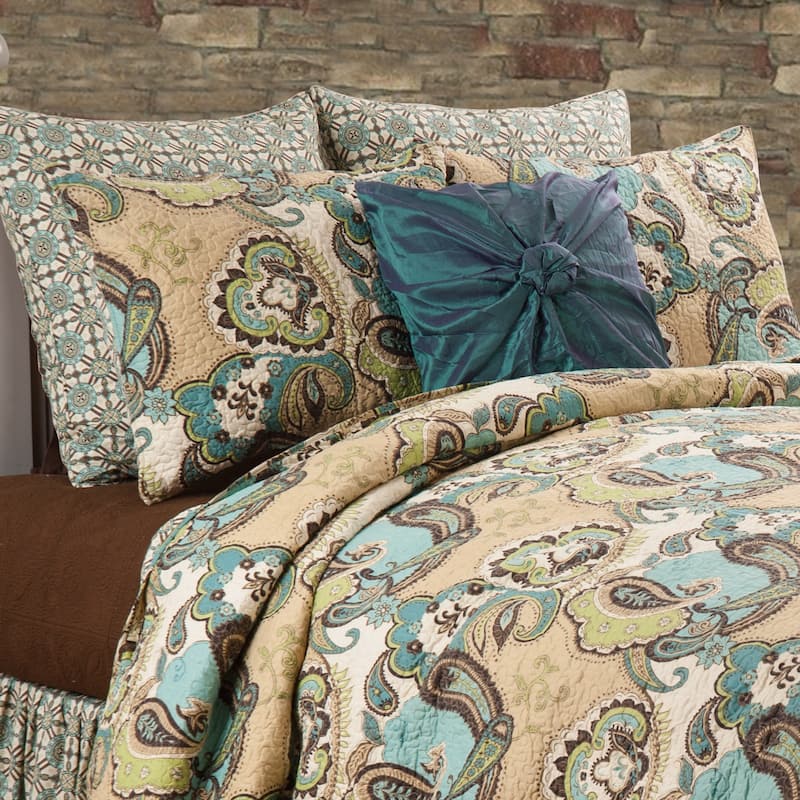 Parker Paisley Cotton Quilt Set