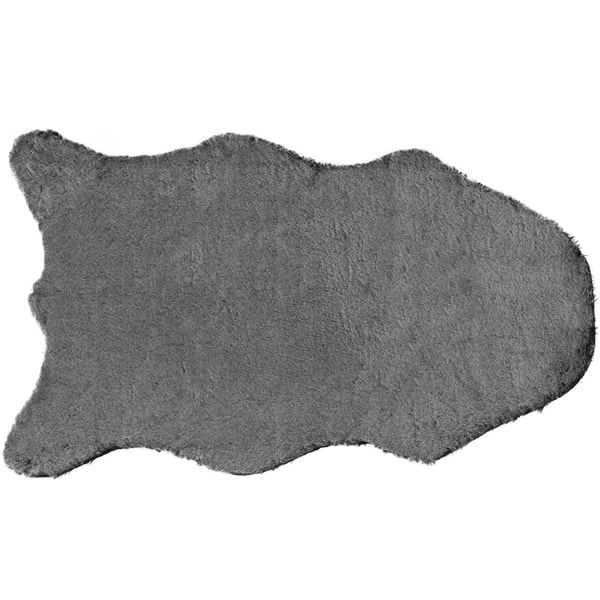 Shop Fake Rabbit Fur Accent Area Rug Ultra Soft With Faux Suede