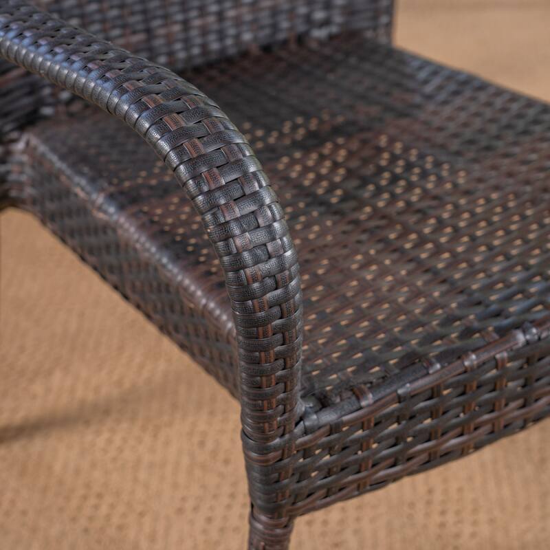 Lagen Outdoor 5 Piece Wood and Wicker Dining Set by Christopher Knight Home