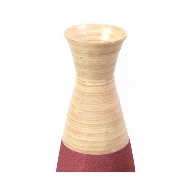 Shop 31 5 Tall Handcrafted Floor Vase Burgundy And Natural