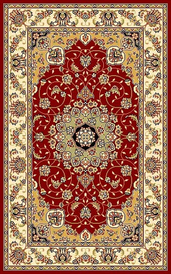 Lyndhurst Collection Red/ivory Area Rug (33 X 53)
