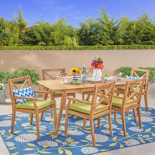 Mesa Outdoor 7-Piece Acacia Wood Dining Set by Christopher Knight Home