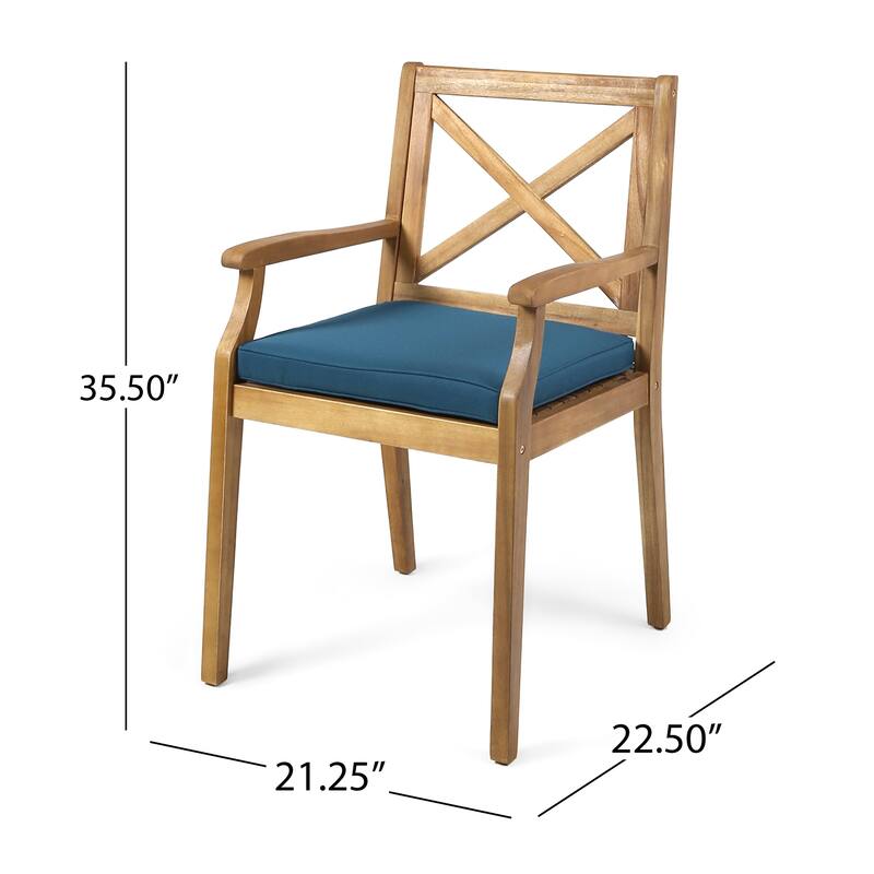 Mesa Outdoor 7-Piece Acacia Wood Dining Set by Christopher Knight Home