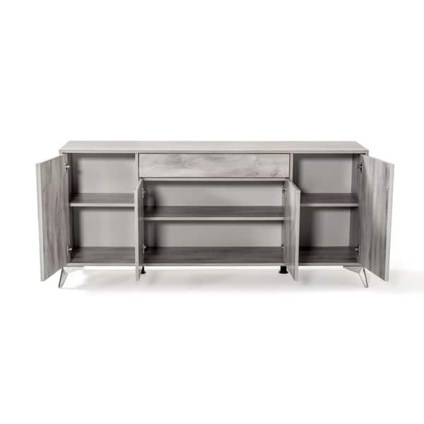 Shop Nova Domus Alexa Italian Modern Grey Buffet Overstock