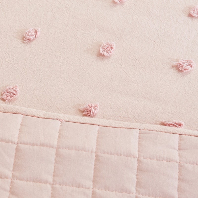 Intelligent Design Maize Cotton Jacquard 5pcs w/Chenille Dots Daybed Set