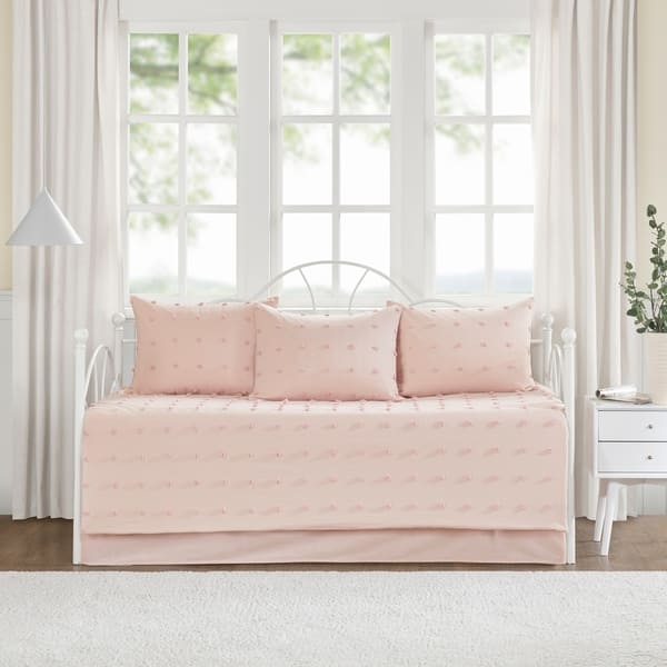 slide 1 of 14, Urban Habitat Maize Cotton Jacquard 5pcs w/Chenille Dots Daybed Set