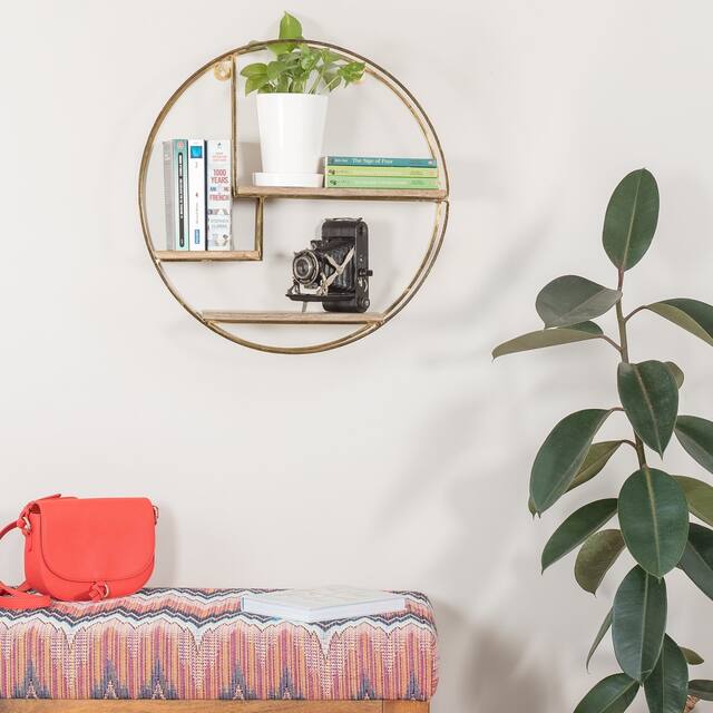 Marly Round Floating Wall Shelf - 19.50 x 19.50 x 4.75