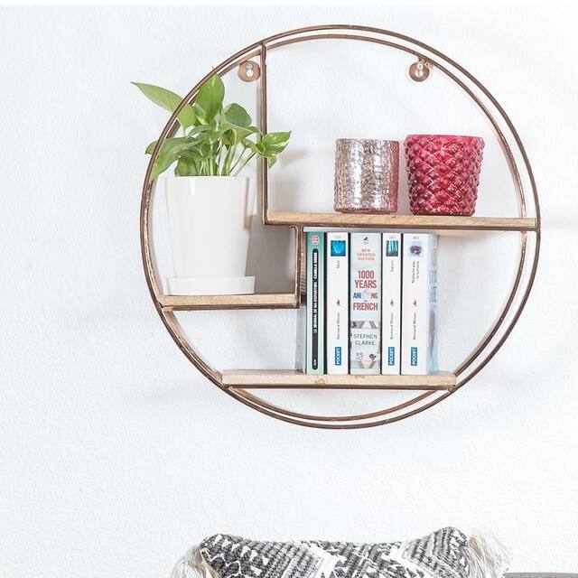 Marly Round Floating Wall Shelf - 19.50 x 19.50 x 4.75