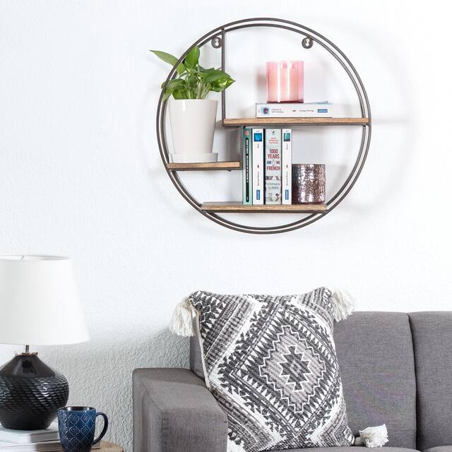 Marly Round Floating Wall Shelf - 19.50 x 19.50 x 4.75
